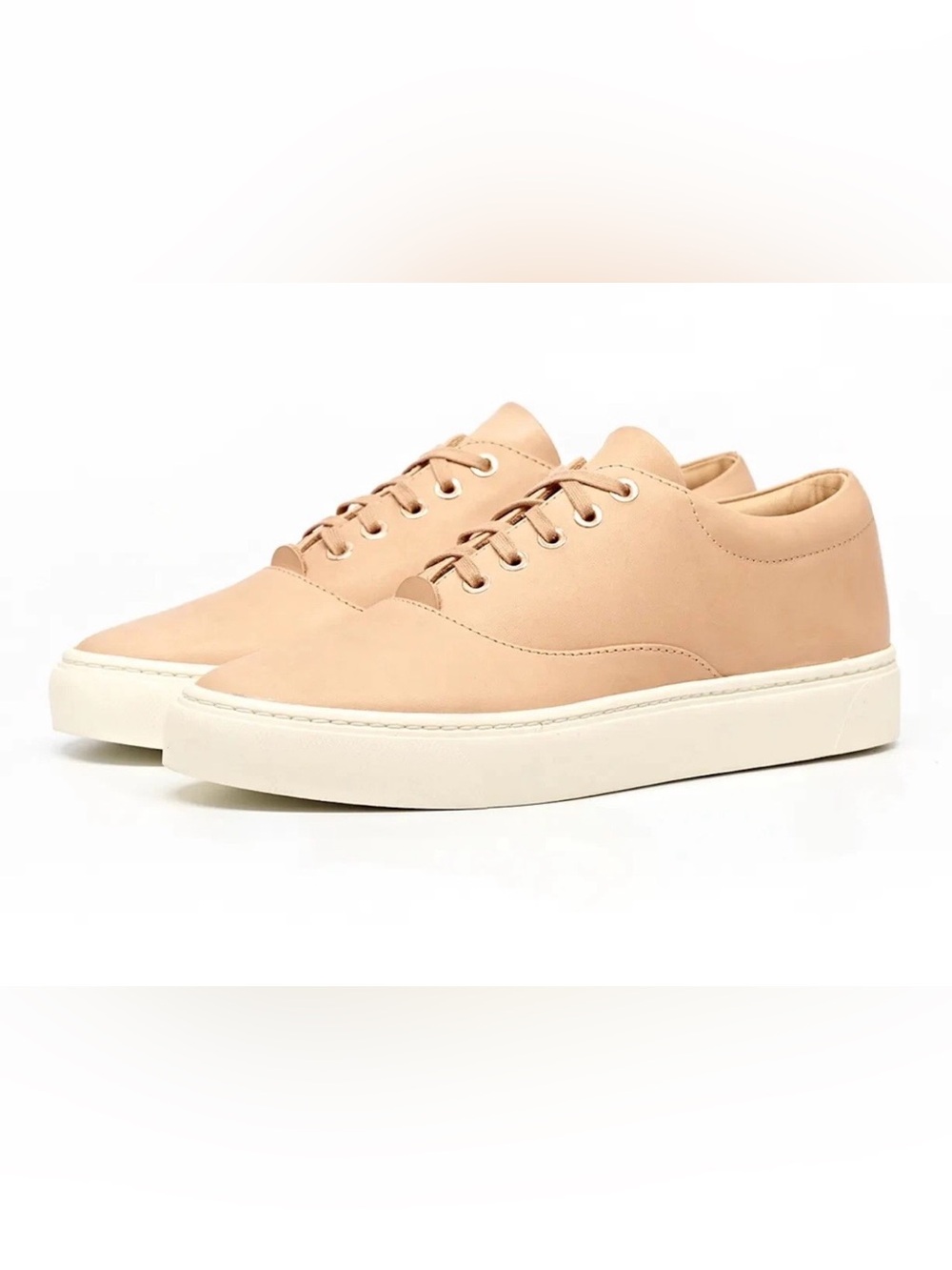 Nisolo Elayna Tan Natural Vachetta Leather Casual Sneakers Sz 8